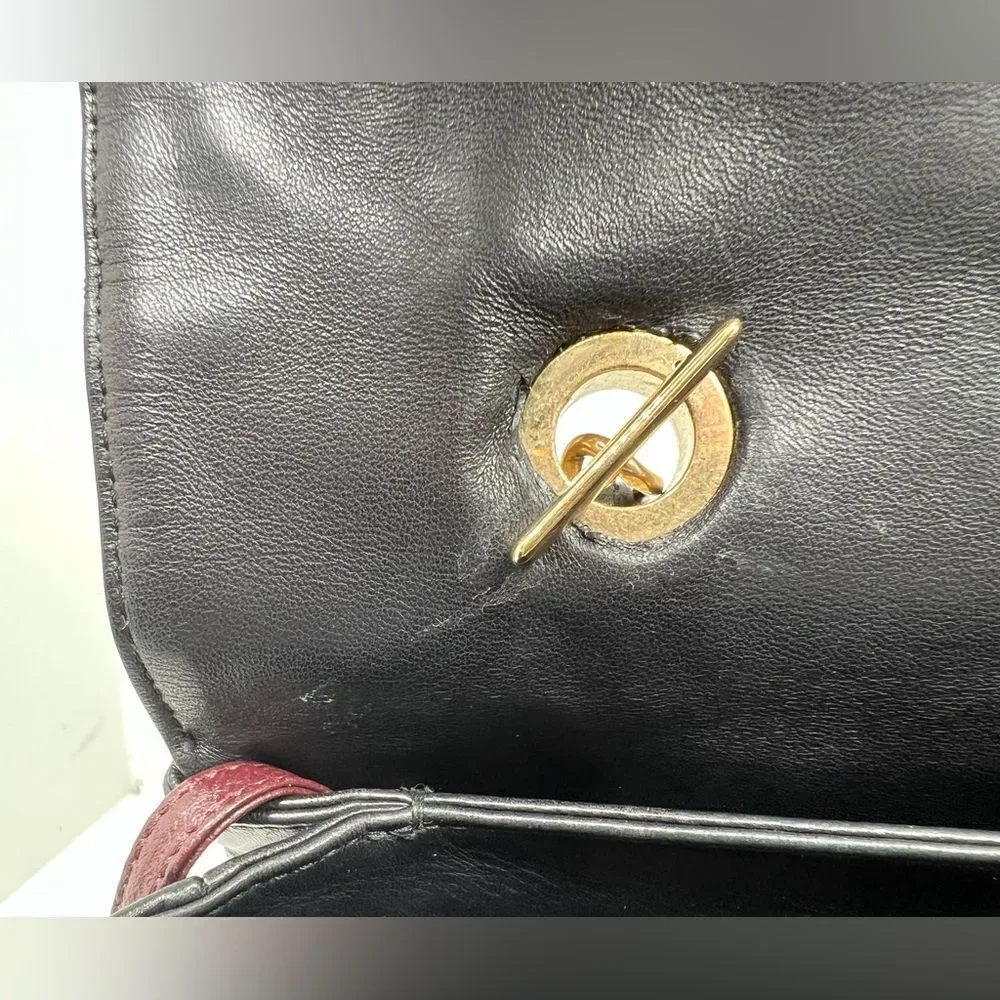 Chanel Large Trendy Top Handle Black Quilted Shoulder Hand Bag Gold Hardware